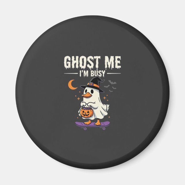 Imã Design de Skate Halloween Ghost Duck_1 (Frente)
