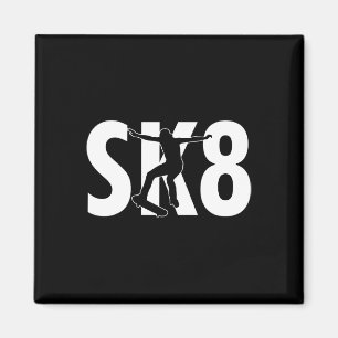 Imã Design de Skateboard Sk8 Legal Truques de Skate