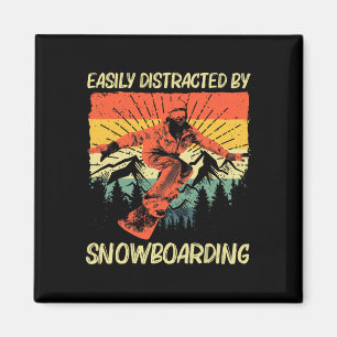 Imã Design De Snowboard legal Para Homens Moças Snowbo