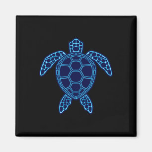 Imã Design de Tartaruga do Mar Neon