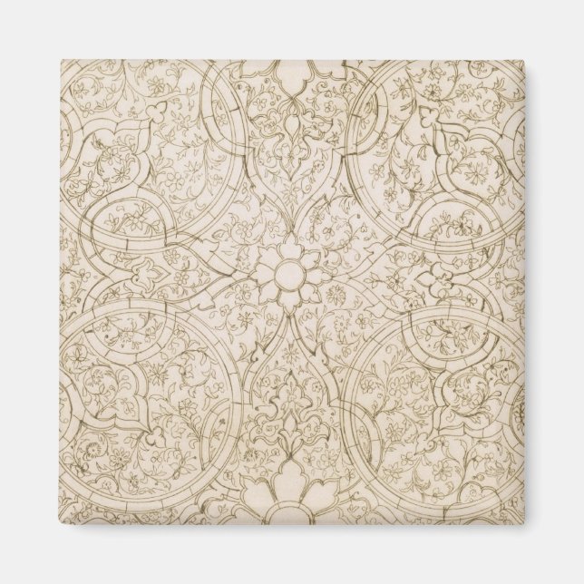 Imã Design de teto para a Sala de Pérolas, em Isfahan, (Frente)