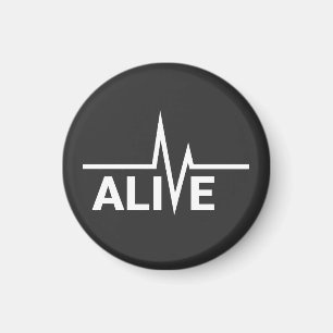 Imã Design de texto Alive Heartbeat