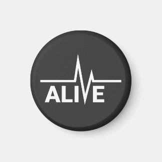 Imã Design de texto Alive Heartbeat