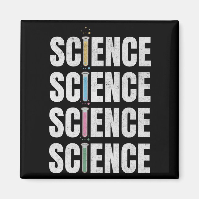 Imã Design de texto de Ciências (Frente)