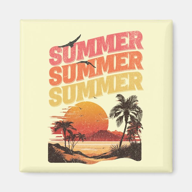 Imã Design de texto de Verão (Frente)