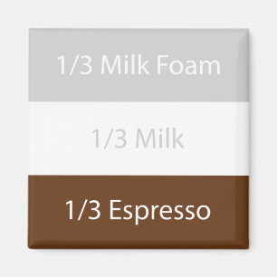 Imã Design de texto do café do cappuccino da receit