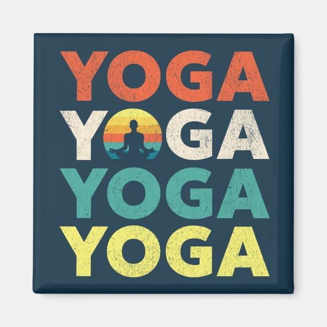 Imã Design de texto Yoga (Frente)