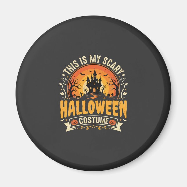 Imã Design de vetor de fantasia assustadora de Hallowe (Frente)