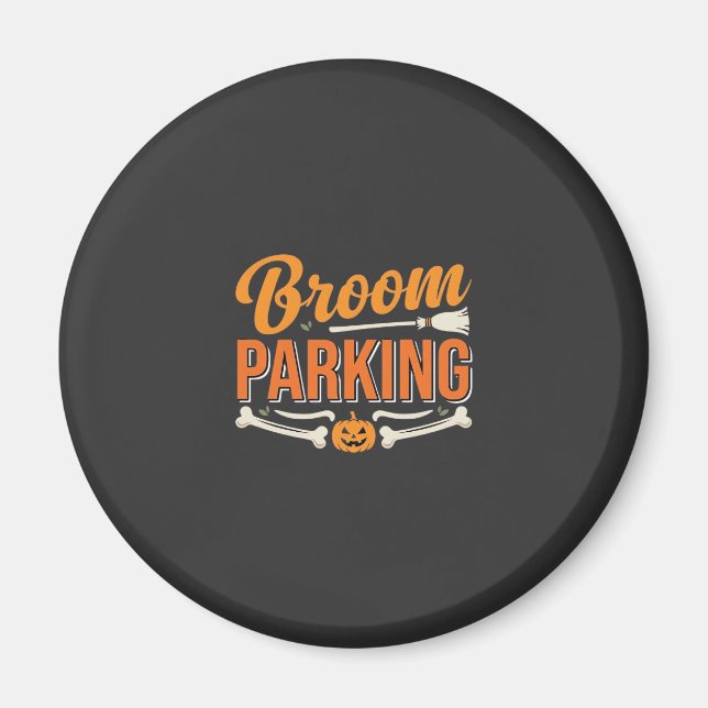 Imã Design de Vetor de Halloween de Estacionamento de  (Frente)