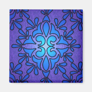 Imã Design de vidro roxo azul do estilo de Stainded