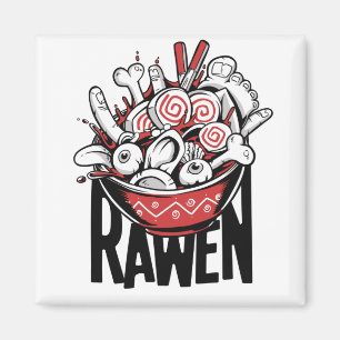 Imã Design de Zumbi Louco de Macarrão Ramen