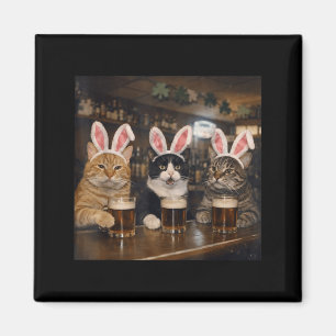 Imã Design Dia de Páscoa Gato Engraçado Homens Mulhere