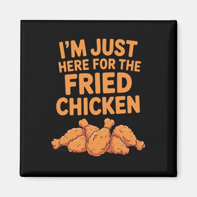 Imã Design Divertido de Frango Frito para Homens Mulhe (Frente)