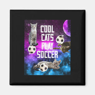 Imã Design Divertido de Futebol com Frases sobre Gatos