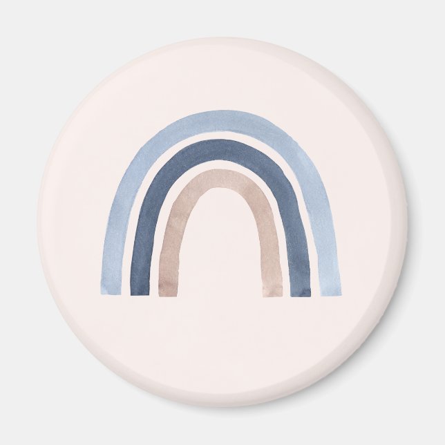 Imã Design do Arco-Íris Azul e Pêssego (Frente)