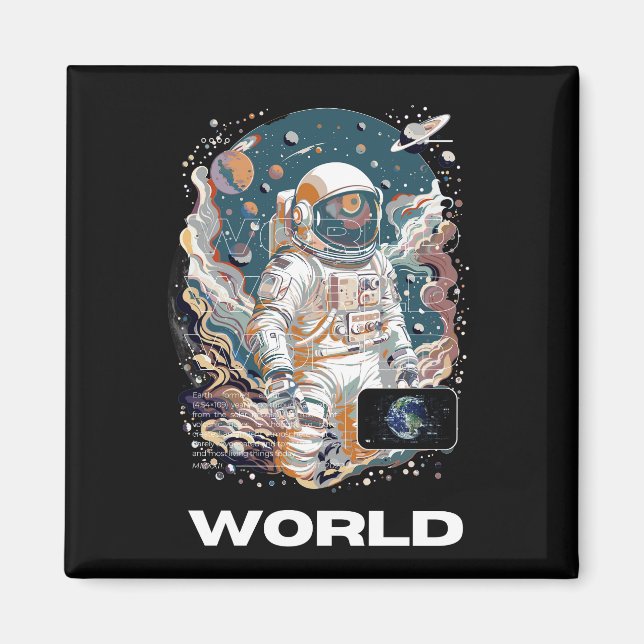 Imã Design do Astronauta Mundial (Frente)