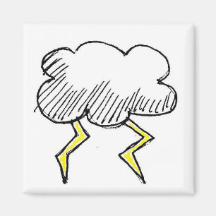 Imã Design do Cartoon Storm Cloud Rainy Day