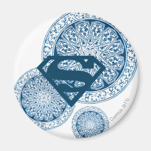 Imã Design do Círculo Azul da Supergirl