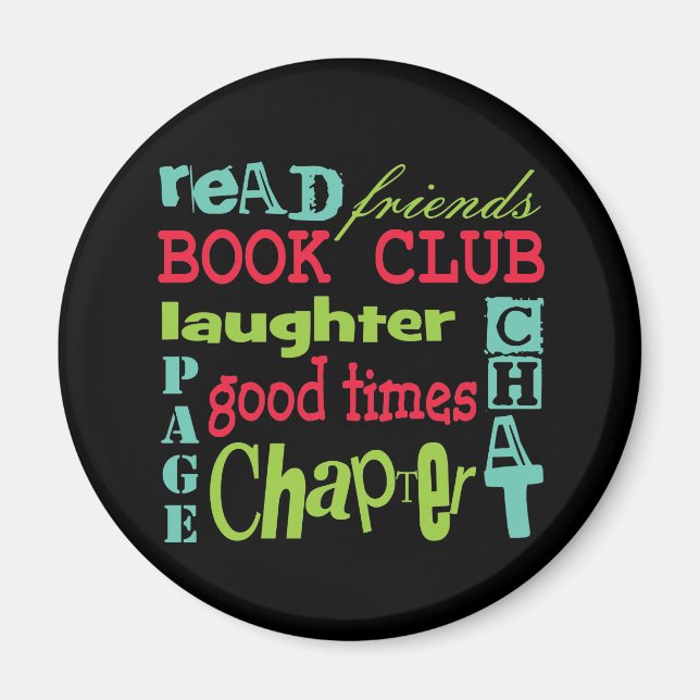 Imã Design do Clube de Livro por Artinspiração (Frente)