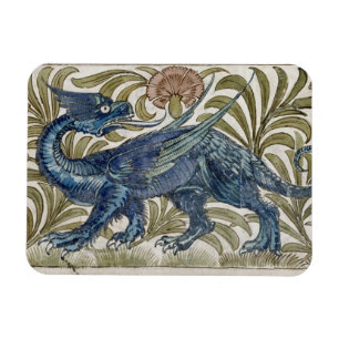 Ímã Design do "dragão" para um azulejo (w/c no papel)