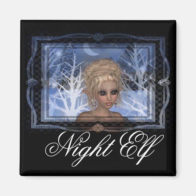 Imã Design do Elf do inverno Noturno (Frente)