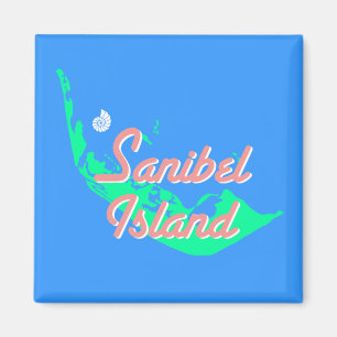 Imã Design do esboço do mapa da ilha de Sanibel