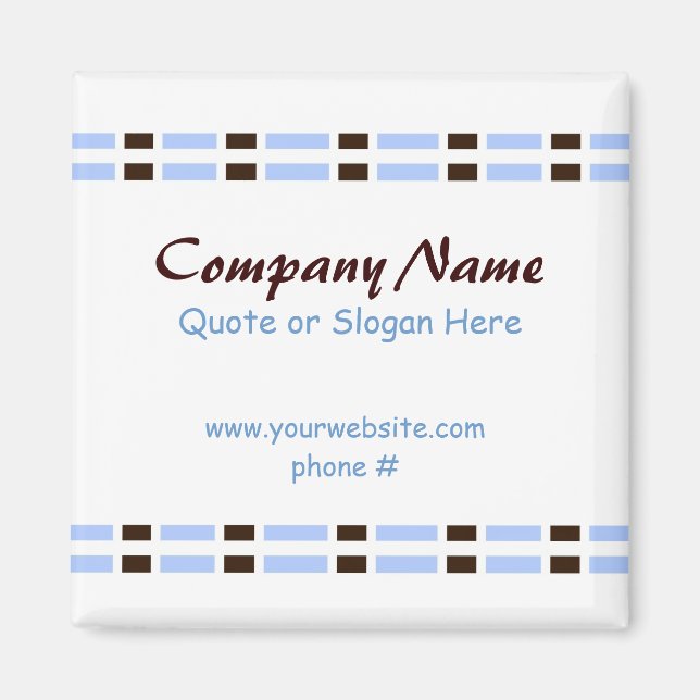 Imã Design do Escritório de Link Azul e Chocolate (Frente)