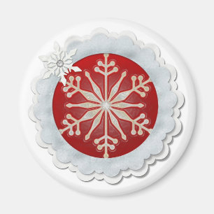 Imã Design do floco de neve do Natal