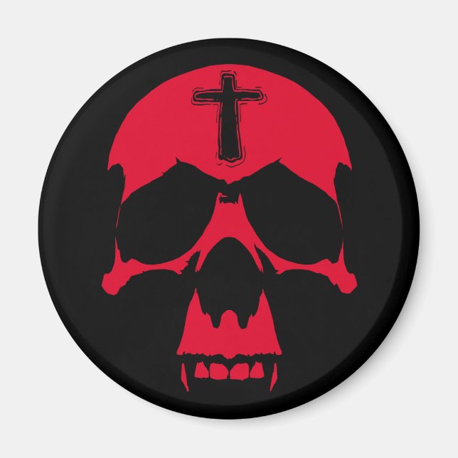 Imã Design do Gráfico Gótico do Demônio Vermelho (Frente)