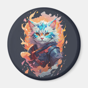 Imã Design do Guerreiro Gato Ninja