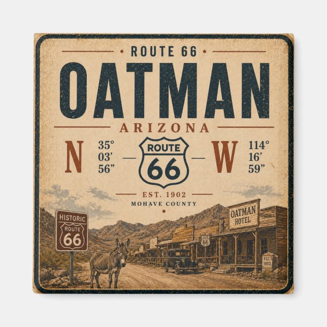 Imã Design do Marco Histórico de Oatman Arizona (Frente)