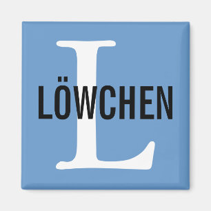 Imã Design do monograma da raça de Löwchen