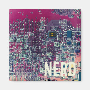 Imã Design do nerd do circuito vermelho