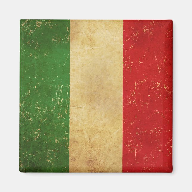 Imã Design do Red Flag Vintage Grunge (Frente)