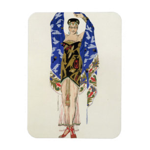 Ímã Design do traje para uma menina de dança (litho d
