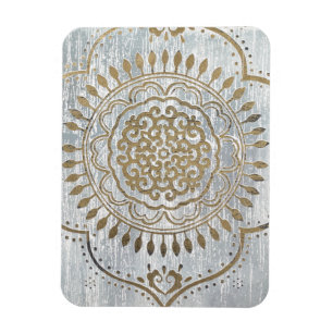 Ímã Design Dourado de Mandala