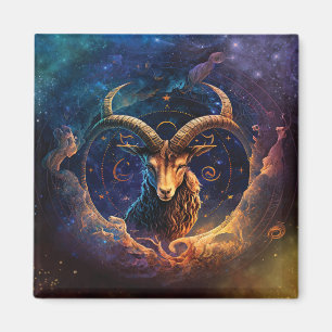 Imã Design em Aquarela do Signo de Capricórnio