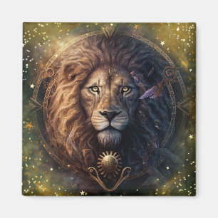 Imã Design em Aquarela do Signo de Leão