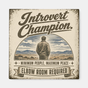 Imã Design engraçado de introvertido estilo vintage