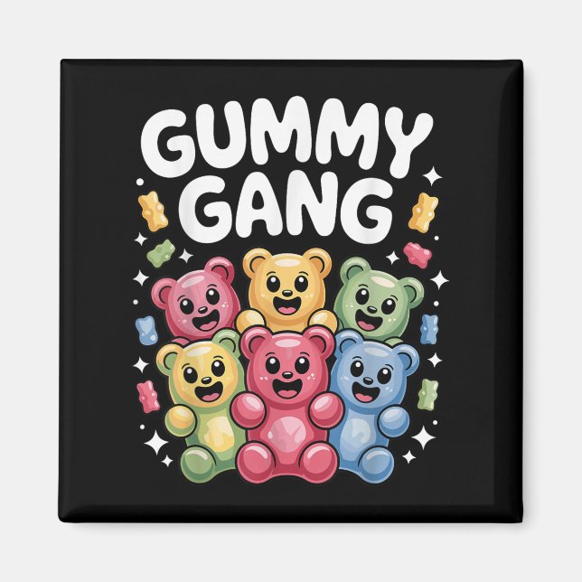 Imã Design Engraçado Do Urso Gummy Para Homens Mulhere (Frente)
