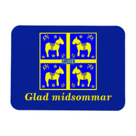 Ímã design escandinava,Midsommar Glad Personalizado
