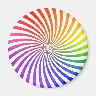 Imã Design espiral colorido: