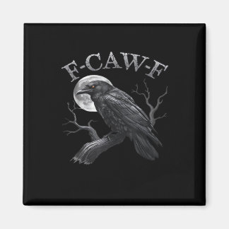 Imã Design F-Caw-F Clássico Gótico da Lua Pássaro Resf