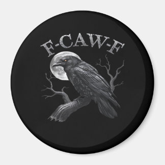 Imã Design F-Caw-F Clássico Gótico Pássaro Lua Legal