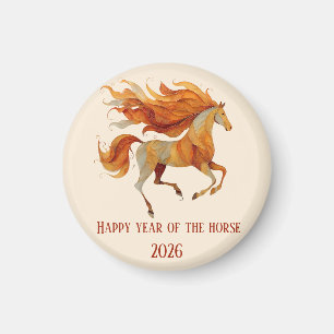 Imã Design Feliz Ano do Cavalo 2026