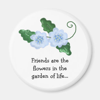 Imã Design Floral com Mensagem de Amizade