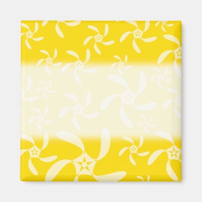 Imã Design Floral de Verão. Amarelo sunny. (Frente)