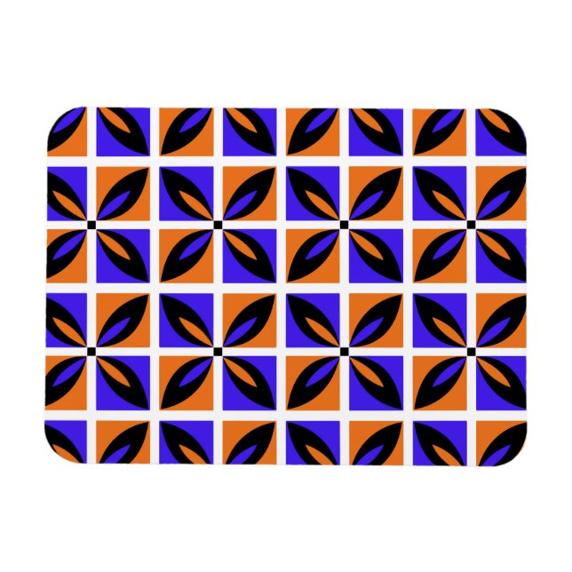 Ímã Design floral geométrico em negrito (Horizontal)