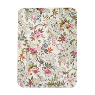 Ímã Design floral para o material de seda com fluxo