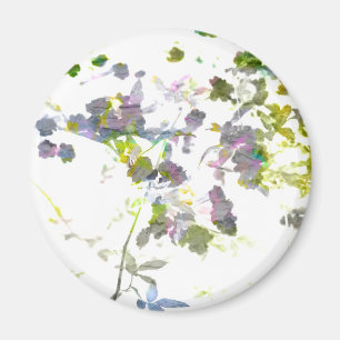 Imã Design floral romântico de cor da água